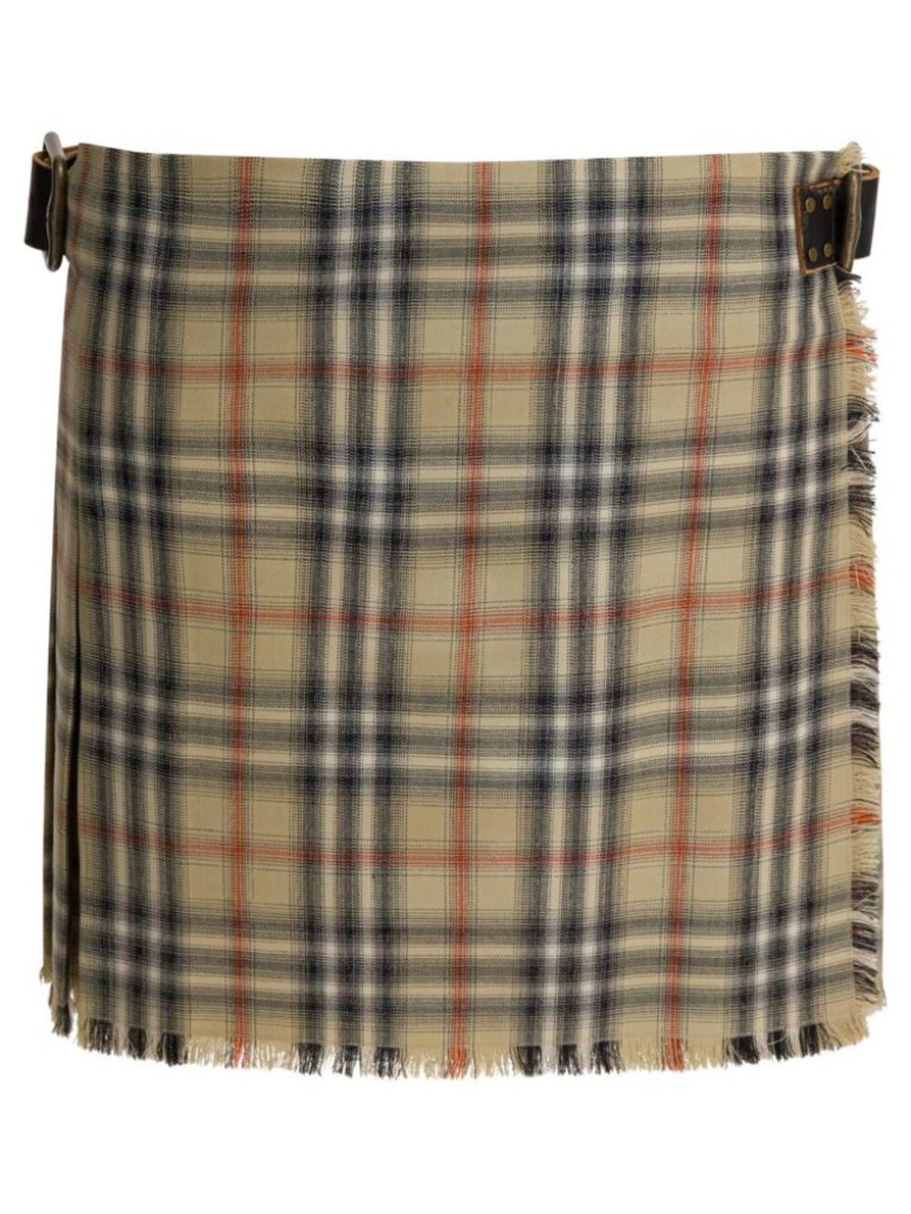 Burberry Check Skirt In Virgin Wool Tag Size 10 Women